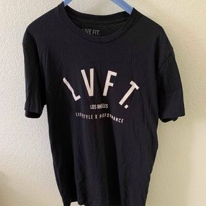 Live Fit LVFT Black "Lifestyle x Performance" Tee